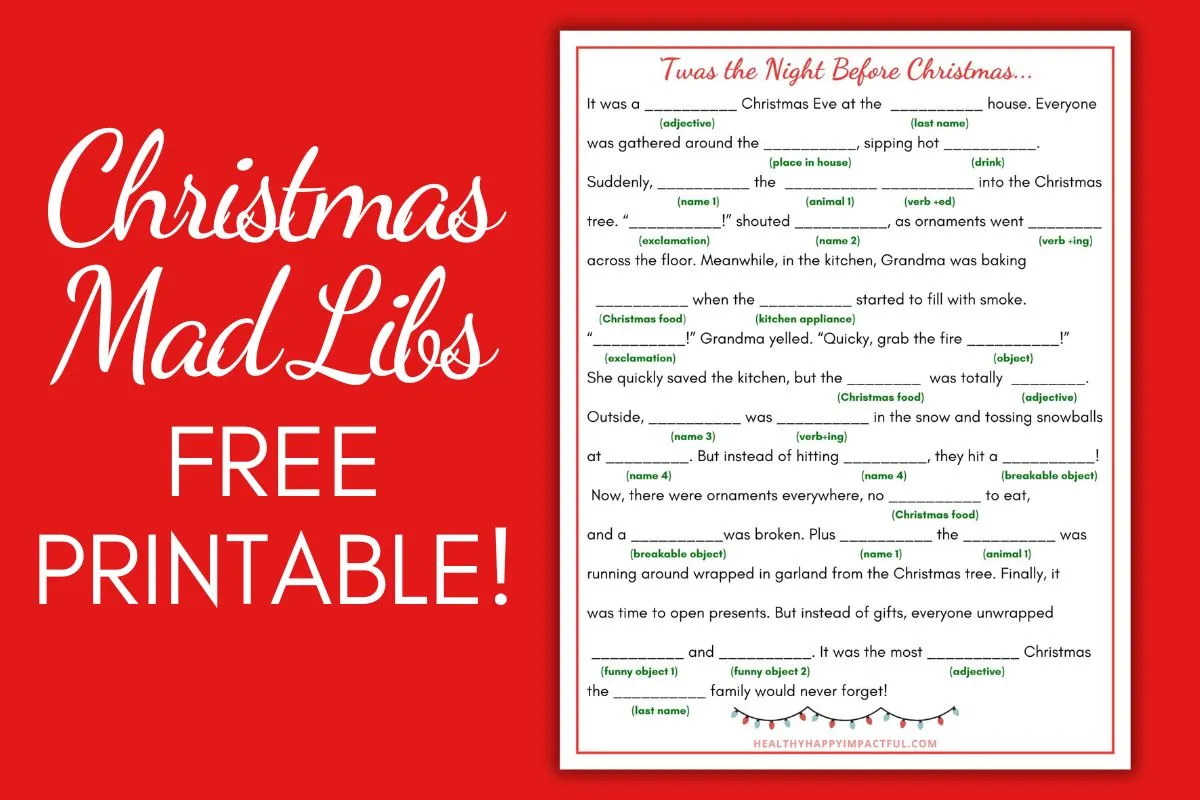 free printable christmas mad libs (hilarious holiday fun!)